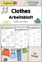 Vorschau - Arbeitsblätter - Clothes Kleidung Arbeitsblatt differenziert - Englisch - Deckblatt