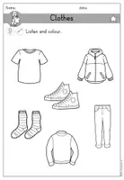 Vorschau - Arbeitsblätter - Clothes Kleidung Arbeitsblatt differenziert - Englisch - Seite 3