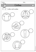 Vorschau - Arbeitsblätter - Clothes Kleidung Kleidungsstücke Arbeitsblatt differenziert - Englisch - Seite 3