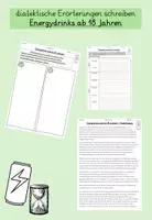 Vorschau - Arbeitsblätter - dialektische Erörterung - Energydrinks ab 18 Jahren - Deckblatt