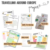 Vorschau - Fördermaterial/Inklusion - Travelling around Europe. TRAVEL AGENCY - Deckblatt