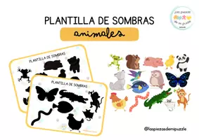 Vista previa - Juegos / Gamificación - PLANTILLA DE SOMBRAS - Animales - Portada