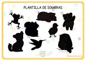 Vista previa - Juegos / Gamificación - PLANTILLA DE SOMBRAS - Animales - página 1