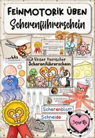 Vorschau - Arbeitsblätter - Scherenführerschein | tierische Schneideübungen | Klasse 1 - Deckblatt