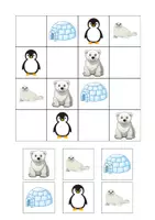 Vorschau - Spiele - Polartiere Sudoku | Spiele im Winter | Kindergartenspiele - Seite 1