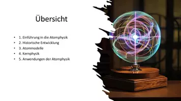 Vorschau - Präsentationen/Tafelbilder - Atomphysik: Linienspektrum und Strahlung - Präsentation - Seite 1