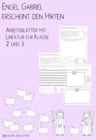 Vorschau - Arbeitsblätter - Weihnachtsgeschichte - Engel Gabriel erscheint den Hirten - Deckblatt