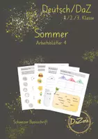 Vorschau - Unterrichtsreihen - Arbeitsblätter Wortschatz Sommer - Deckblatt