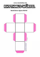 Vorschau - Mal- und Bastelvorlagen - Bastle Deinen eigenen Rhythmuswürfel (+ leere Vorlage) - Seite 2