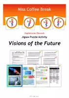 Vorschau - Arbeitsblätter - Visions of the Future: AI, Renewable Energy, Space Exploration, Genetic Engineering (Gruppenpuzzle) - Deckblatt