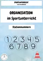 Vorschau - Stationenlernen - STATIONSNUMMERN - vielseitig einsetzbar (Grundschule) - Deckblatt