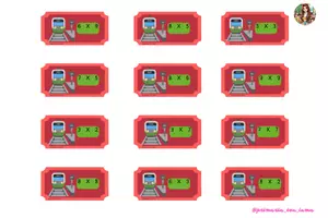 Vista previa - Tarjetas / Manipulativos - 🚂BINGO “ESTACIÓN DE TREN” TABLAS DE MULTIPLICAR🎟️ - página 2