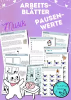 Vorschau - Arbeitsblätter - Pausen in der Musik: Arbeitsblätter - Deckblatt