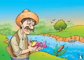 Vorschau - Arbeitsblätter - Der kleine Fisch und der Fischer/Kamishibai/Fabel/Tafelbilder - Seite 3