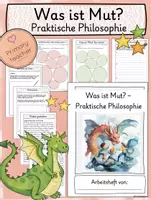 Vorschau - Unterrichtsreihen - Was ist Mut ? - Praktische Philosophie / Ethik -Arbeitsheft - Deckblatt
