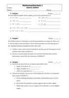 Vorschau - Test - Klassenarbeit Ganze Zahlen (Kl. 6/7) - Seite 1
