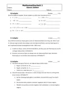 Vorschau - Test - Klassenarbeit Ganze Zahlen (Kl. 6/7) - Seite 3