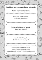 anteprima - Esercizi - Problemi sottrazioni classe seconda - Pagina 1