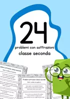 anteprima - Esercizi - Problemi sottrazioni classe seconda - Pagina di copertina