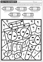 Vorschau - Arbeitsblätter - NOTEN- & PAUSENWERTE (Malen nach Noten/Pausen) - 2 Arbeitsblätter - Seite 2