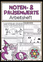 Vorschau - Arbeitsblätter - Notenlehre – Notenwerte und Pausenwerte lesen, schreiben und verstehen | Arbeitsheft 4.–5. Klasse - Deckblatt