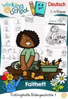 Vorschau - Stationenlernen - Frühling Bildergeschichte | Geschichten Schreiben | Deutsch Klasse 1-4 - Deckblatt