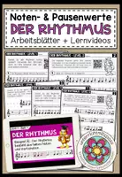 Vorschau - Arbeitsblätter - DER RHYTHMUS - 15 Arbeitsblätter + Lernvideos - Deckblatt
