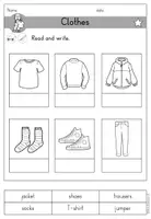 Vorschau - Arbeitsblätter - Clothes Kleidung Arbeitsblatt differenziert - Englisch - Seite 2