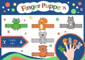 Vorschau - Mal- und Bastelvorlagen - 40 Fingerpuppen/Basteln/Schneiden&Kleben/Arbeitsblätter - Seite 2