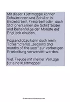 Vorschau - Stationenlernen - Klettmappe "months of the year" - Seite 1