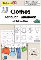 Vorschau - Arbeitsblätter - Clothes Kleidung Faltheft Faltbuch Minibook - Englisch - Deckblatt