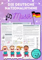 Vorschau - Arbeitsblätter - Nationalhymnen: Arbeitsblätter mit Text, Fragen und Aufgaben - Deckblatt
