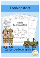 Vorschau - Arbeitsblätter - Rechensafari 4 - Zahlenzerlegung bis 20 - Trainingsheft - Deckblatt