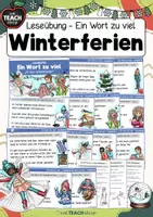 Vorschau - Arbeitsblätter - In den Winterferien - Leseübung - Ein Wort zu viel - Deckblatt