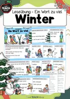 Vorschau - Stationenlernen - Winter - Leseübung - Ein Wort zu viel - Deckblatt