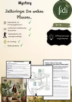 Vorschau - Arbeitsblätter - Mystery: Zellbiologie (Vakuole, Zellbestandteile) - Nassrins Pflanzen welken - Deckblatt