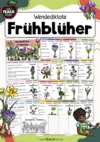 Vorschau - Stationenlernen - Wendediktate - Frühblüher - Deckblatt