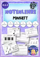 Vorschau - Arbeitsblätter - Notenlehre - Miniheft (Klasse 2+3) - Deckblatt