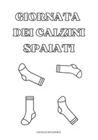 anteprima - Clipart / Immagini originali - Giornata dei calzini spaiati - titolo da colorare - Pagina di copertina