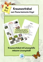 Vorschau - Arbeitsblätter - Kreuzworträtsel Heimische Vogelarten am Futterhaus (Winter) - Deckblatt
