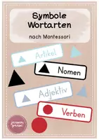 Vorschau - Präsentationen/Tafelbilder - Symbole für Wortarten nach Montessori - Deckblatt
