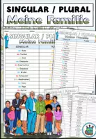 Vorschau - Arbeitsblätter - Singular / Plural "Meine Familie" DaZ / DaF / Deutsch - Deckblatt