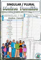 Vorschau - Arbeitsblätter - Singular / Plural "Meine Familie" DaZ / DaF / Deutsch - Seite 1