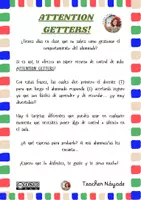 Vista previa - Decoración del aula - ATTENTION GETTERS!! - Portada