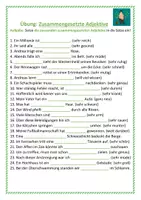 Vorschau - Arbeitsblätter - Zusammengesetzte Adjektive (Bildmaterial und Arbeitsblätter) - Seite 3
