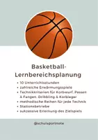 Vorschau - Stundenentwürfe - Basketball - Lernbereichsplanung - Deckblatt