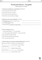 Vorschau - Klassenarbeiten - Klassenarbeit Deutsch Klasse 4 - Satzglieder bestimmen - Seite 1