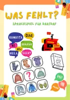 Vorschau - Spiele - Was fehlt? (Sprachspiel DAZ/ DAF/ Förderung) - Deckblatt