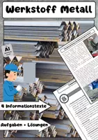 Vorschau - Arbeitsblätter - Werkstoff Metall: Einführung, Legierungen, Eigenschaften und Anwendung für Technikunterricht - Deckblatt