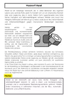 Vorschau - Arbeitsblätter - Werkstoff Metall: Einführung, Legierungen, Eigenschaften und Anwendung für Technikunterricht - Seite 1